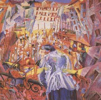 Umberto Boccioni The Noise of the Street Enters the House (mk09) china oil painting image